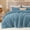 Blue Fog, variant on Fleece Queen Comforter Set -Super Soft & Warm Fluffy Cream White Bedding, Luxury Fuzzy Heavy Bed Set for Winter with 2 Pillow Cases