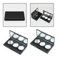 thumbnail image 6 of 2 Pieces 3 Grid Empty Eyeshadow Box, Makeup Container Case Round Aluminum Pans Cosmetics Eye Shadow sub Boxes Women Girls, 6 of 10