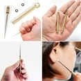 thumbnail image 3 of Toothpick/Ear-pick, Portable Reusable Titanium Alloy Ear-pick Ear Spoon Toothpick, with Waterproof Brass Case, for Backpacks Camping Hiking Travel, 3 of 7