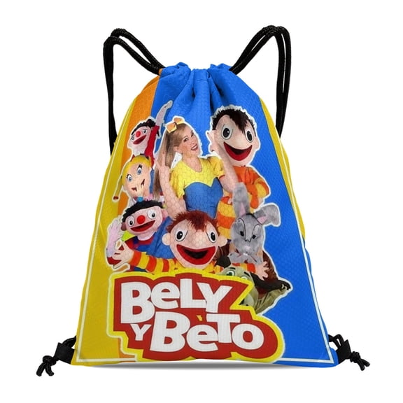 Drawstring Backpack for Bely y Beto Sackpack Adults Women Men Party Favor Bags Sports for Swimming Gym Travel Hiking Camping Tote Bag 11.8 × 15.7 in