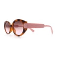 thumbnail image 6 of Womens Mod Oval Thick Plastic Fancy Chic Fashion Sunglasses Tortoise Pink - Brown Pink, 6 of 8