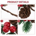 thumbnail image 6 of 20 Pcs Christmas Pine Tree Branches Lifelike Berries and Pine Cones Decoration, 6 of 7