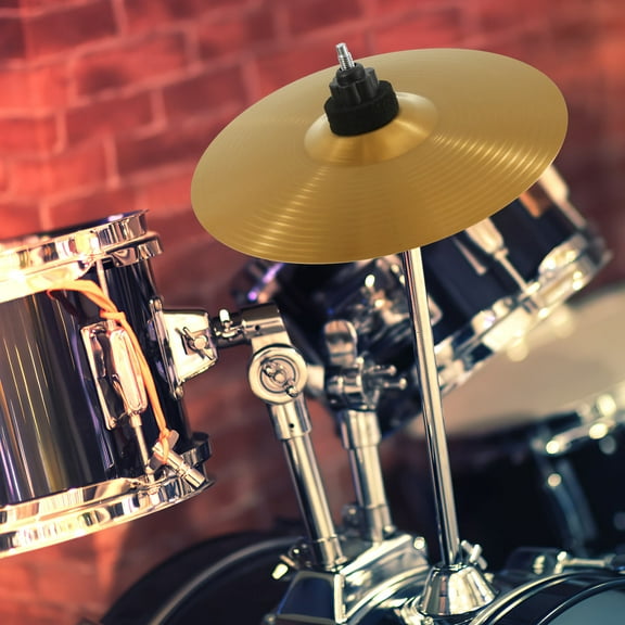 PAMINGONO 1Pc Crash Cymbal for Drum Kit Clear Sound Impact Resistance 8 Inch Golden Brass