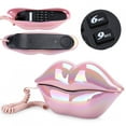 thumbnail image 4 of Teléfono de Labios, Galvanoplastia Rosa Labio Divertido Galvanoplastia Teléfono de Labios Teléfono de Moda Máxima Comodidad, 4 of 8