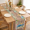 thumbnail image 3 of Pink Plaid Easter Table Runner - 72 Inch Long, Kitchen Dining Table Runner Dresser Scarves, Blue Truck Spring Floral Bunny Wooden Farmhouse Decor for Coffee Tables Wedding Party Banquet, 3 of 8