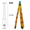 thumbnail image 2 of Zufioo Vibrant Sunflower Painting Print Men's Silk Tie, Business Suit Tie - Anti-floating Buckle Design, Clothing Accessories Suitable for Business, Daily Life, Banquets, 2 of 7