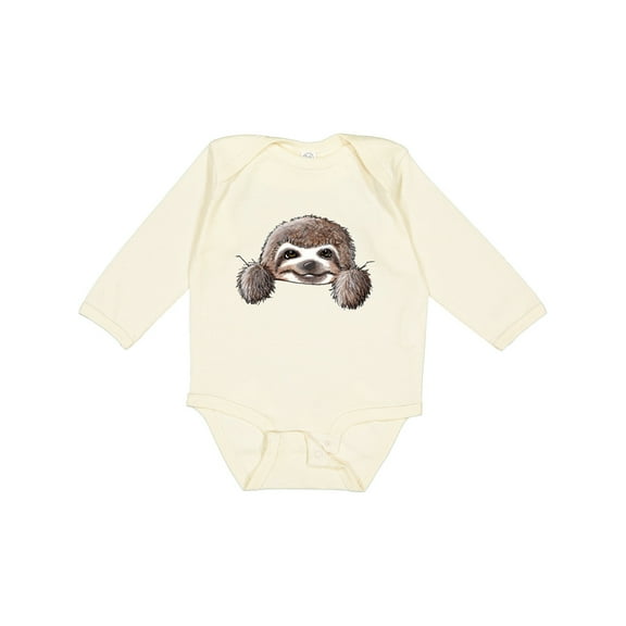 Inktastic Kiniart Sloth Boys or Girls Long Sleeve Baby Bodysuit