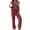 Red, variant on UVN Womens Pajamas Sets Long Sleeve Shirts and Drawstring Pants Ladies Loungewear Casual 2 Piece Matching Sets