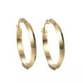 thumbnail image 4 of 304 Stainless Steel Hoop Earrings Gold 0.6 To 1.4" Pin 1X0.8Mm&nbsp; P620, 4 of 9