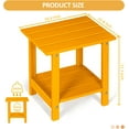 thumbnail image 5 of Nalone 2-Layer Outdoor Side Table, HDPE Weather-Resistant Adirondack for Living Room Bedroom, Outdoor Side Table, Patio End Table Outside-Tangerine, 5 of 7