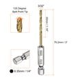 thumbnail image 2 of Uxcell 10 Pieces Drill Bit 3/32" Gold Titanium M2 HSS Twist Drill Bit with 1/4" Hex Shank, 2 of 7