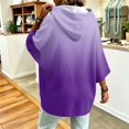 thumbnail image 4 of Hoodies for Women Gradient 3/4 Sleeve Oversized Hooded Sweatshirt Loose Fit Pullover Hoodies, 4 of 6