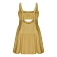 thumbnail image 3 of Women Athletic Dress Summer Tennis Workout Active Sports Mini Romper Dress Built in Shorts Sleeveless Casual Backless Golf Dresses Travel Vacation Clothes Two Piece Outfits, 3 of 7