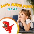 thumbnail image 4 of Marionetas de mano ZHAOCHENG Dinosaurio de peluche boca activa color rojo 11', 4 of 5