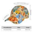 thumbnail image 3 of Kdxio Unisex Pumpkins Sunflowers Pattern Baseball Cap Unisex Washed Classic Adjustable Hat, 3 of 7