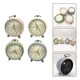 thumbnail image 5 of Reloj despertador vintage de metal for mesa, con anilla for colgar de 3,5 pulgadas, estilo sencillo, silencioso, con luz nocturna, 5 of 5