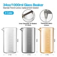 thumbnail image 3 of Vaso de vidrio de repuesto French Press de 1000 ml para 5-6 tazas, 3 of 6