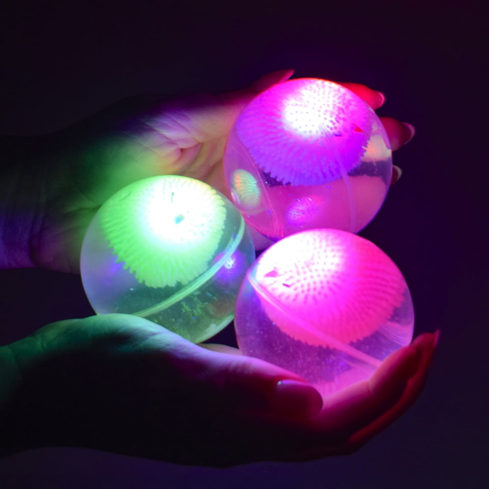 Toymendous Light up Water Balls, 3 pack Bounce Balls, Collectible Toy for Children Ages 3+