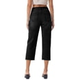 thumbnail image 5 of Stralyhd Capri Jeans for Women High Rise Jeans Pants 2026 Summer Casual Jean Capris Straight Leg Trendy Pants with Pockets Black S, 5 of 7