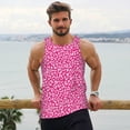 thumbnail image 6 of Uemuo Leopard Pattern Men's Muscle Shirts Sleeveless Dry Fit Gym Workout Tank Top Lightweight Sports Tank Top Beach Tank Top, Loose-fit Sleeveless Shirt-3X-Large, 6 of 7