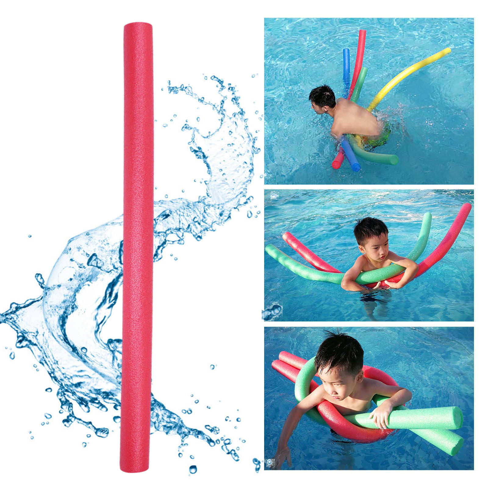green Swimming Pool Noodle Foam Stick Kid Float Swim Rods Water Fitness Gear 