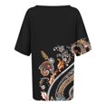 thumbnail image 4 of Womens Summer Tops Casual Boho Womens Blouses Short Sleeve Tshirts Shirts Graphic Funny, 4 of 5