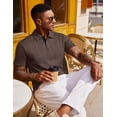 thumbnail image 4 of COOFANDY Men' Polo Shirts Short Sleeve Casual Shirts Collared Shirts Summer Textured Knit Golf Polos, 4 of 6