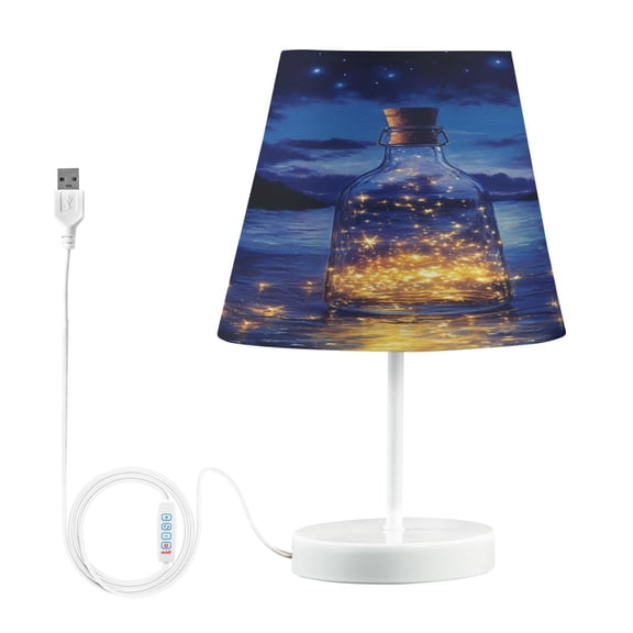 BZSMCE Table Lamp Creative Starlight in Bottle Simple Pattern Night Light