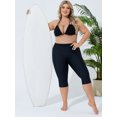thumbnail image 5 of Charmo Plus Size Swim Bottoms for Womens High Waisted Swim Capris Long Swim Shorts, 5 of 8