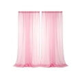thumbnail image 2 of Sheer Window Curtains Light Filtering Voile Drapes Soft Airy Rod Pocket Panels for Bedroom Living Room Apartment Home Decor 55 x 91 Inch Semi Transparent Privacy Curtain, 2 of 6