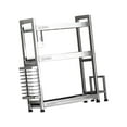thumbnail image 2 of Estante organizador de especias, estante para condimentos, acero inoxidable para encimera, 3 niveles, estante de almacenamiento de cocina para 35 centímetros, 2 of 8