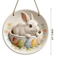 thumbnail image 1 of Decoraciones de Pascua 2D Letrero de puerta de Pascua Decoración de bienvenida de Pascua hecha de madera para puerta de entrada Decoración de Pascua de primavera para colgar Decoración de primavera co, 1 of 1