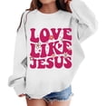 thumbnail image 1 of PMVFHDE Chandails en Molleton de Printemps pour Filles Sweat à Imprimés Graphiques Col Rond Manches Longues Mignon Pull Épaule Tombante Blanc, 8-9 Ans, 1 of 6