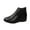 Black, variant on Birdeem Women's Fashionable Winter Casual Round Toe Side Zipper Short Boots, Wedge Heel Ankle Boots for Women