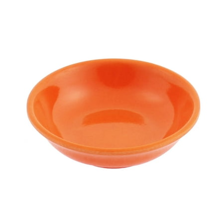 - Unique Bargains Round Shape Soy Sauce Dipping Sushi Dish Plate Orange