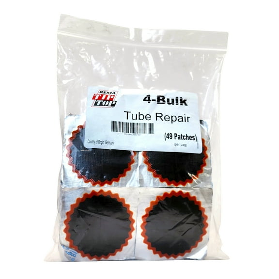 REMA No. 4 Tube Patch, 49 units of 3-in Round, Red Feather Edge