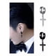 thumbnail image 4 of Par De Aretes De Cruz Para Hombre Pendientes Colgantes Xtellar Color Plateado, 4 of 4