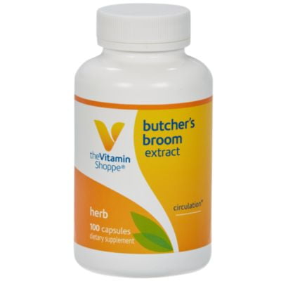 The Vitamin Shoppe Butcher's Broom Extract, Herbal Supplement that Supports Circulation (100 (Best Vitamins For Circulation)