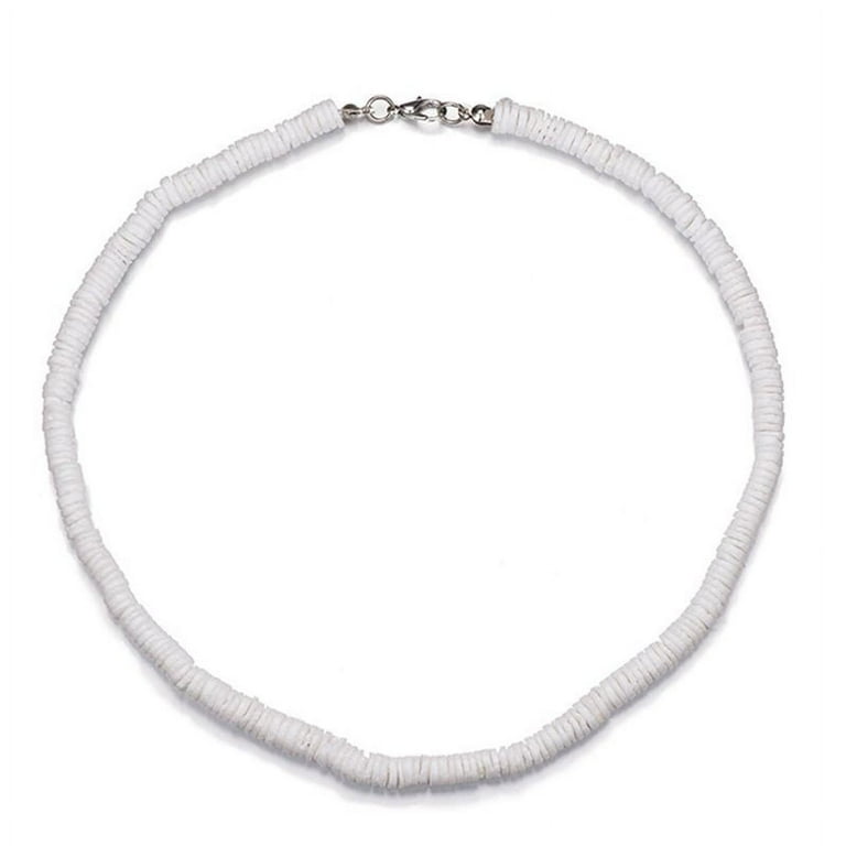 Hit Upon White Round Shell Necklace for Men and Women Hawaiian