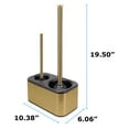 thumbnail image 3 of modern sleek toilet bowl brush and Toilet plunger combo - Gold, 3 of 8