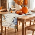 thumbnail image 2 of Fall Table Runner Pumpkins Eucalyptus Fall Dining Table Decor Seasonal Harvest Thanksgiving Kitchen Dining Table Decoration for Home Party (13.8x71 Inch, Blue Pumpkin), 2 of 6