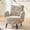 khaki, variant on S-HOME Modern Style Armchair in Boucle Fabric with Side Storage Pocket and Solid Wood Legs for Living Room Office Reading Chair, khaki