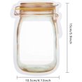 thumbnail image 2 of 20PCS Mason Jar Zipper Bags Mason Jar Bottle Bag Spice Storage Bags Reusable Airtight Seal Storage Bag Fresh Lock Bag Leakproof Food Saver Bag With 24PCS Spice Labels For Herbs Camping Picnic, 2 of 6