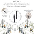 thumbnail image 4 of Konex (TM) Ethernet Cable Cat6 Flat 100ft Black, Network Cat 6 Patch Cable, Internet Cable With Snagless RJ45 Connectors, 4 of 4