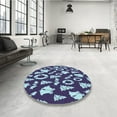 thumbnail image 4 of Ahgly Company Machine Washable Indoor Rectangle Transitional Denim Blue Area Rugs, 8' x 12', 4 of 7
