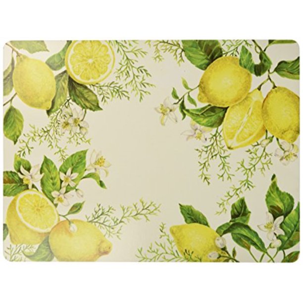 Benson Mills Cork Placemats (Sweet Citrus Lemon, 12" X 16" Rectangular