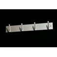 thumbnail image 4 of 14 in Wall-Mounted Hook Rail with 4 Double Coat Hooks, Zinc Alloy, Sand Chrome, 4 of 21