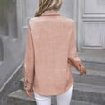 thumbnail image 6 of vigerkar Women's Button Down Regular Lapel Shirt Long-Sleeved Lapel Business Casual Blouse Top Light Pink, L, 6 of 6