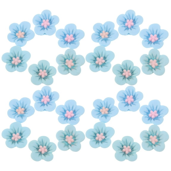 50pcs Tiny Resin Flower Decoration DIY Flower Craft Embellishment for Headdress DIY Making