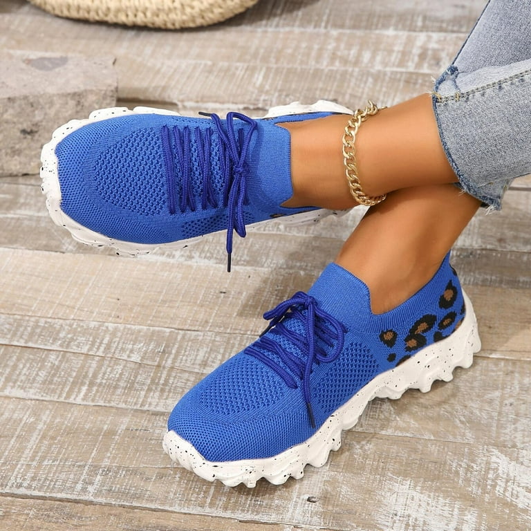 Blue on blue sneakers leopard shop
